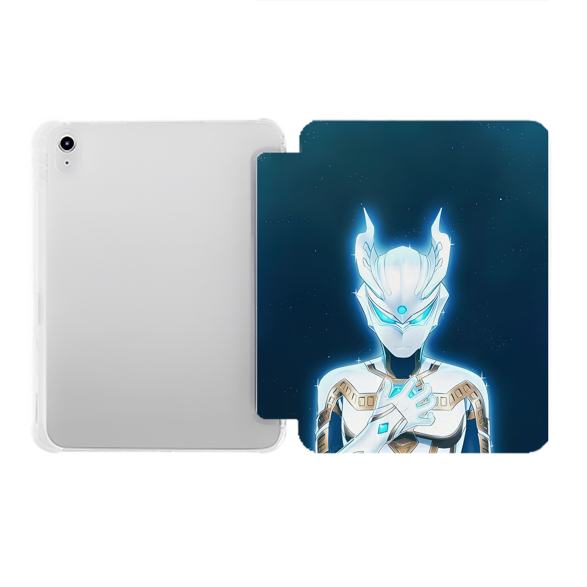 （画像用） ウルトラマン Ultraman IPad ケース ペン収納付き 三つ折りスタンド PUレザー×シリコン 対応機種9.5/10.5/10.9インチ